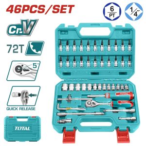 Total 46 Pcs 1/4" Socket Set - THT141462