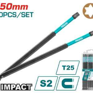 Total 250mm T25 Impact Screwdriver Bits - TACIM16T25103