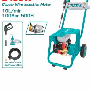 TOTAL 2400W Commercial High-Pressure Washer – 100 Bar | Copper Pump | Induction Motor | 10L/Min Flow | Heavy-Duty Build TGT11176