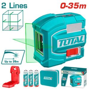 Total TLL156601 Green Self-Leveling Line Laser – 35m Range | ±1.5mm Accuracy | Fast 3s Auto Level | Horizontal & Vertical Lines