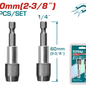 TOTAL 60mm Screwdriver Bit Holder with Quick Release (2 Pcs Set) – TAC462601