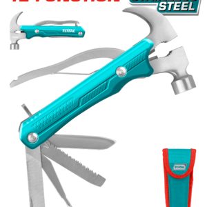 TOTAL Multi-Function Hammer 12-in-1, Aluminum Handle, Multi Tool-THMFH0126