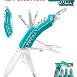 TOTAL Multi-Function Knife 12-in-1, 9.5cm, Soft Grip Handle-THMFK0126