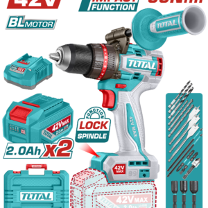 TOTAL TIDLI429982 42V Brushless Cordless Impact Drill Kit – 99Nm High Torque