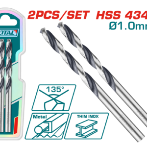 TOTAL 1mm HSS Drill Bit Set 2PCS – TAC1200014