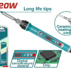 TOTAL 120W Digital Temperature Electric Soldering Iron – TET01610