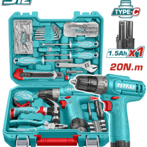 TOTAL 148 Pcs Tools Set – 12V | THKTHP41487
