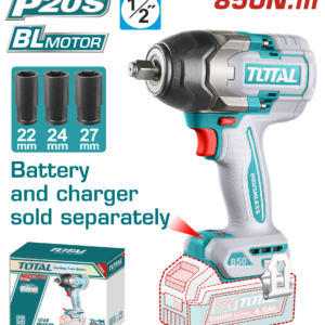 TOTAL TOOLS 20V Brushless Cordless Impact Wrench 850Nm TIWLI20851