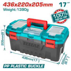 TOTAL 17" Heavy Duty Plastic Tool Box – TPBX0171
