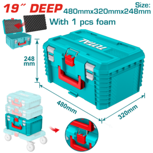TOTAL 19" Deep Stackable Tool Box – TPBXS103