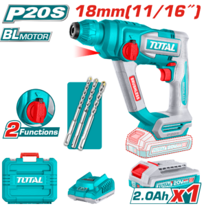 TOTAL Cordless Rotary Hammer – 20V | TRHLI201881
