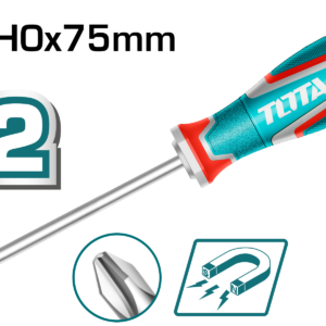 TOTAL PH0x75mm Phillips Magnetic Screwdriver – TSDPH0075