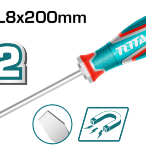 TOTAL 8x200mm Slotted Magnetic Screwdriver – TSDSL8200