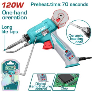 TOTAL 120W Digital Soldering Gun with Solder Feeder-TET360732
